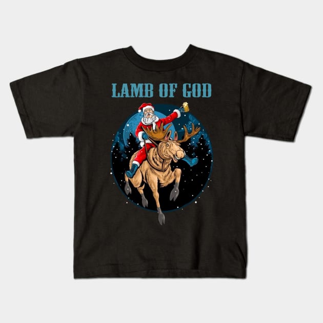 LAMB OF GOD BAND XMAS Kids T-Shirt by a.rialrizal